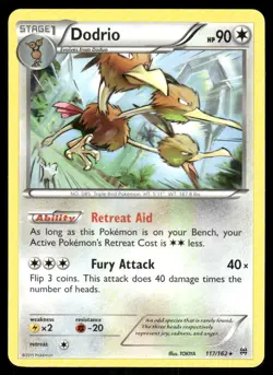 Pokemon Cards Dodrio 117/162 BREAKthrough XY Rare NM - Image 1