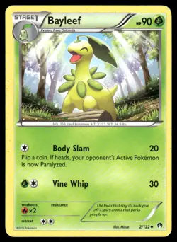 Pokemon Cards Bayleef 2/122 BREAKpoint Uncommon LP - Image 1