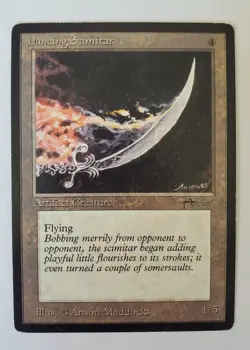 MTG Magic the Gathering Dancing Scimitar Arabian Nights MP Moderate Play - Image 1