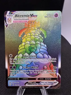 Pokemon TCG Alcremie VMAX 73/72 Rainbow Secret Holo Rare Shining Fates - Image 1