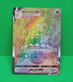 Pokemon TCG Alcremie VMAX 73/72 Sword & Shield Shining Fates Secret Rainbow Rare - Image 1