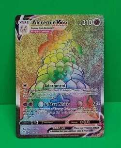 Pokemon TCG Alcremie VMAX 73/72 Sword & Shield Shining Fates Secret Rainbow Rare - Image 4