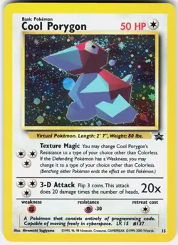 Pokemon Cool Porygon 15 Promo Wizards Black Star Promos Pokemon Lightly Played - Image 1