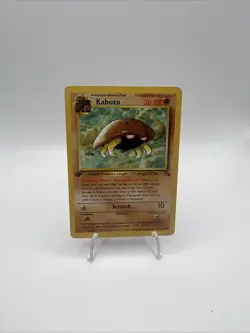 Pokemon TCG Kabuto Fossil 1st First Edition Common Card #50/62 LP!! 1999 - Image 1