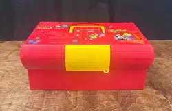 Vintage 1990s Pokemon Card Storage Red Just Stuff Box - Image 1