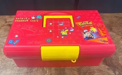 Vintage 1990s Pokemon Card Storage Red Just Stuff Box - Image 2