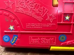 Vintage 1990s Pokemon Card Storage Red Just Stuff Box - Image 5