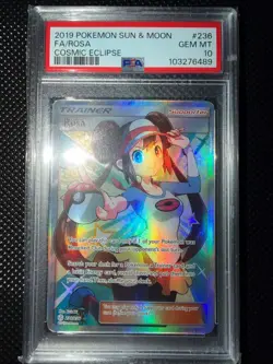 Rosa Fa Cosmic Eclipse PSA 10 236/236 2019 Pokemon Sun & Moon Cosmic Eclipse - Image 1
