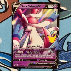 Dark Sylveon V 25th Anniv SWSH134 Black Star Promo Holo | Pokemon NM English - Image 2