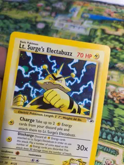 Pokemon TCG Lt. Surge's Electabuzz Holo Rare Card 6/132 Gym Heroes LP/MP - Image 5