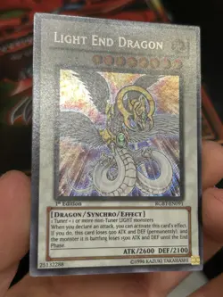 Yugioh Light End Dragon RGBT - EN091 Secret Rare 1st Edition Near Mint - Image 3