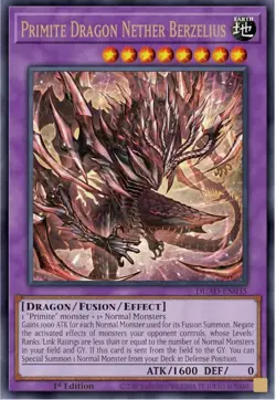 Primite Dragon Nether Berzelius DUAD-EN035 UR Duelist's Advance NM 1st Ed YUGIOH - Image 1