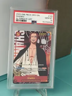 One Piece CCG Shanks Alternate Art OP01-120 PSA 10 Gem Mint - Image 1