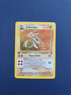 Pokemon Kabutops Fossil Set First Edition Holo 9/62 - Image 1