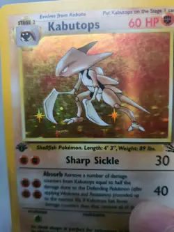 Pokemon Kabutops Fossil Set First Edition Holo 9/62 - Image 3