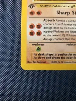 Pokemon Kabutops Fossil Set First Edition Holo 9/62 - Image 5
