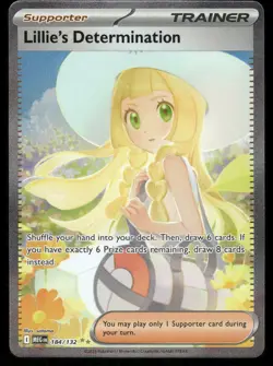 Pokemon Cards Lillie's Determination 184/132 Mega Evolution NM - Image 1