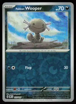 Paldean Wooper 127/197 Common Obsidian Flames Pokemon Reverse Holo Near Mint - Image 1