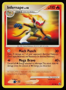 Infernape 22/100 Majestic Dawn MD Rare Pokemon LP - Image 1