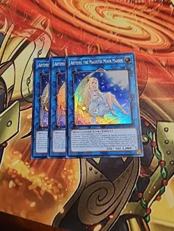 3X Artemis, the Magistus Moon Maiden RA01-EN049 Super Rare 1st Edition NM Yugioh - Image 1