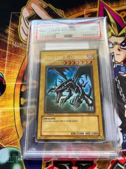2003 Yugioh Red Eyes Black Dragon SDJ-001 1st Edition PSA 9 Starter Deck Joey - Image 3