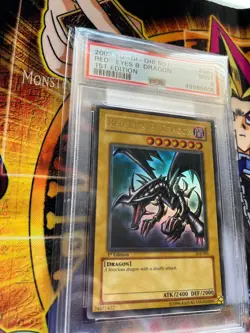 2003 Yugioh Red Eyes Black Dragon SDJ-001 1st Edition PSA 9 Starter Deck Joey - Image 5