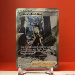 Cynthia's Ambition Full Art Trainer GG60/GG70 Pokemon Card 2023 - Image 1