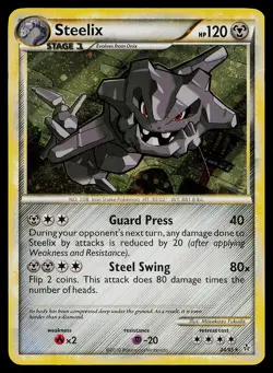 Pokemon Card Steelix 24/95 HGSS Unleashed Rare Holo - Image 1