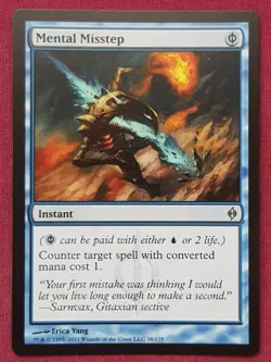 Magic The Gathering NEW PHYREXIA MENTAL MISSTEP blue card MTG - Image 1