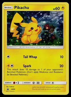 Pokemon Card Sun & Moon Promo Pikachu SM86 Holo - Image 1