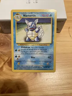 WARTORTLE BASE SET CARD 42/102 VINTAGE. NM - Image 1