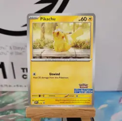 Pokemon Pikachu 214 Black Star Promo - 2024 Illustration Contest Stamped 🔥 - Image 1