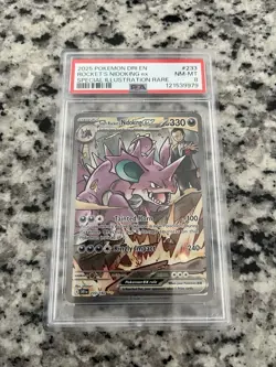 PSA 8 Pokemon TCG Team Rocket's Nidoking ex Destined Rivals SIR - Image 1
