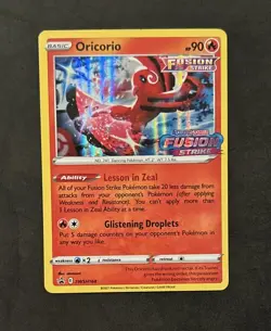Pokemon TCG Oricorio SESH168 Promo Holo Rare Fusion Strike Stamped - Image 1