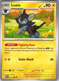 Luxio Perfect Order 027/088 Uncommon Pokemon Near Mint - Image 1