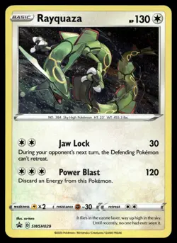 RAYQUAZA SWSH029 PROMO SWSH BLACK STAR POKEMON - Image 2