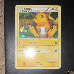 Pokemon Raichu Cracked Ice Holo Deck Exclusives 010/123 2010 Match - Image 1