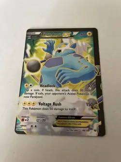 Thundurus EX 98/108 Full Art Pokemon TCG Roaring Skies LP - Image 1