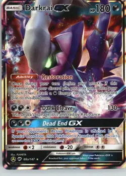 Darkrai GX 88/147 Holo GX Rare Burning Shadows Pokemon Near Mint - Image 1