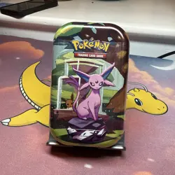 Pokemon Scarlet And Violet Prismatic Evolutions Mini Tin Espeon Brand New Sealed - Image 1