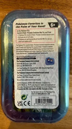 Pokemon TCG Scarlet & Violet Prismatic Evolutions Mini Tin - Flareon New Sealed - Image 2