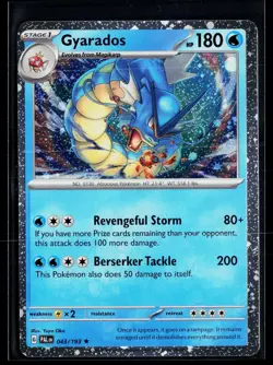 Gyarados 043/193 Rare Paldea Evolved Pokemon Reverse Holo Near Mint - Image 1