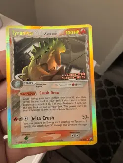 2005 Pokemon EX Delta Species Tyranitar 16/113 Reverse Holo Rare Stamped HP - Image 1
