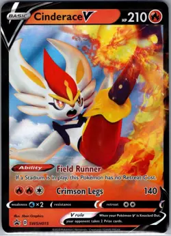 Cinderace V - SWSH015 SWSH: Sword & Shield Promo Cards - Pokemon Card - NM - Image 1