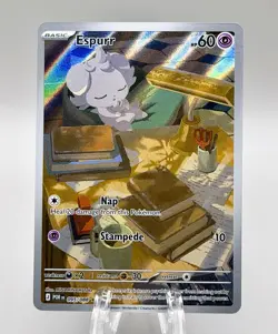 Pokemon Espurr 095/088 POR Full Art Basic 60 HP Psychic Holo Card English - Image 1