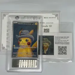 ARS 10 Pokemon Card Pikachu With Grey Felt Hat Van Gogh Museum # 085 Promo W/COA - Image 1