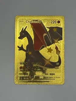 Charizard V - Gold Foil Pokemon Card - Image 1