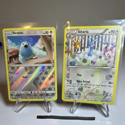 2 Card Lot Pokemon TCG Altaria RC14/RC25 Holo + Reverse Swablu 79/111 - Image 1