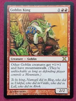 Magic The Gathering 10TH EDITION GOBLIN KING red card MTG TENTH - Image 1