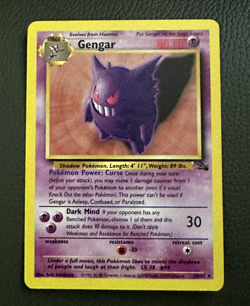 Gengar Fossil Pokemon Card Vintage WotC Nintendo Rare LP - Image 2